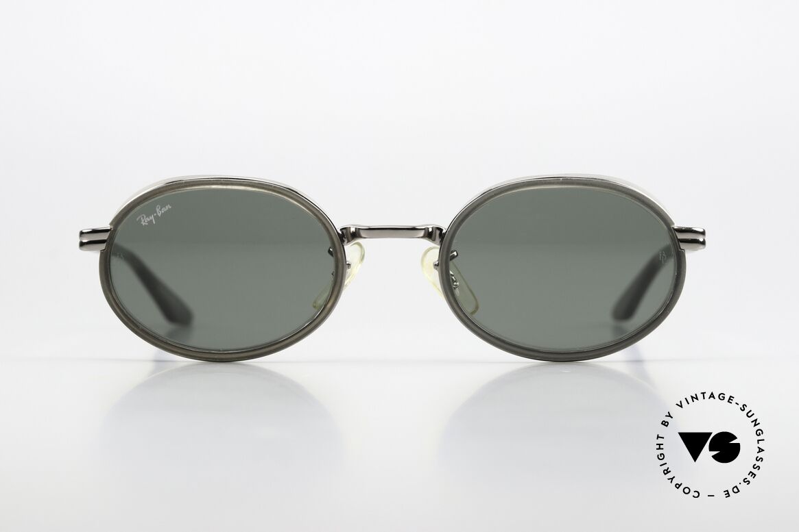 Ray Ban Sidestreet Combo Oval Bausch & Lomb Sonnenbrille 90s, ovale Ray-Ban Unisex-Sonnenbrille von 1996/1997, Passend für Herren und Damen Ray Ban Sidestreet Combo Oval Bausch & Lomb Sonnenbrille 90s, ovale Ray-Ban Unisex-Sonnenbrille von 1996/1997, Passend für Herren und Damen