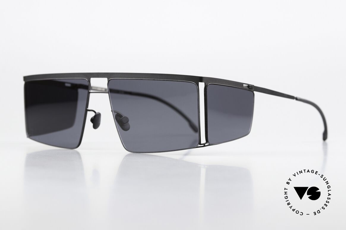 Mykita Helmut Lang HL001 Eckige Brille Mit Seitenscheiben, eine minimalistisch-avantgardistische Sonnenbrille, Passend für Herren und Damen Mykita Helmut Lang HL001 Eckige Brille Mit Seitenscheiben, eine minimalistisch-avantgardistische Sonnenbrille, Passend für Herren und Damen