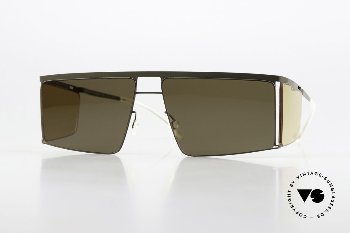 Mykita Helmut Lang HL001 Camou Green Jelly Yellow Sides, Mykita Sonnenbrille, Mod. HL001, Gr. 57/13, c. 870, Passend für Herren und Damen Mykita Helmut Lang HL001 Camou Green Jelly Yellow Sides, Mykita Sonnenbrille, Mod. HL001, Gr. 57/13, c. 870, Passend für Herren und Damen