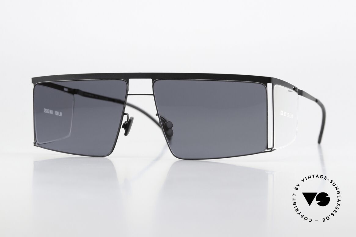 Mykita Helmut Lang HL001 Black Clear Sides Darkgrey, Mykita Sonnenbrille, Mod. HL001, Gr. 57/13, c. 887, Passend für Herren und Damen Mykita Helmut Lang HL001 Black Clear Sides Darkgrey, Mykita Sonnenbrille, Mod. HL001, Gr. 57/13, c. 887, Passend für Herren und Damen