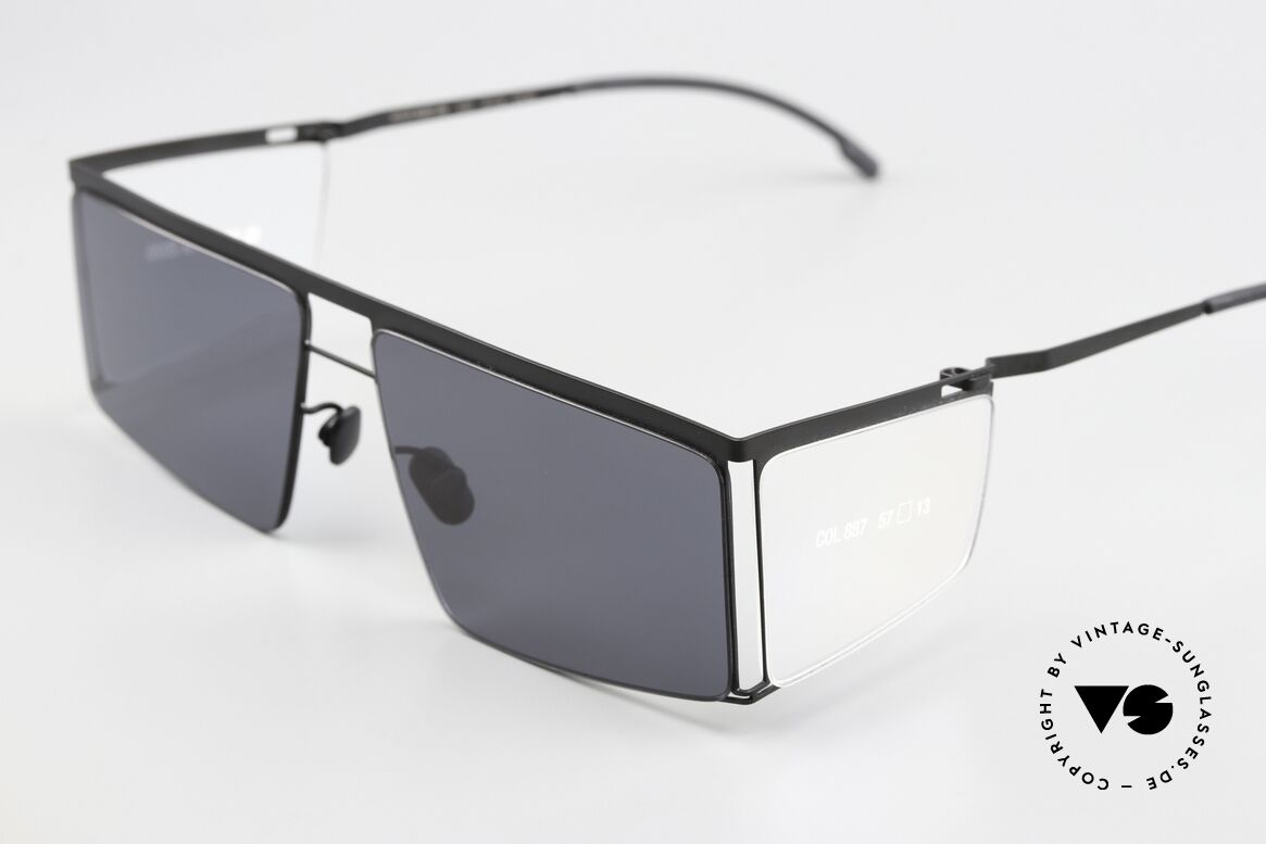 Mykita Helmut Lang HL001 Black Clear Sides Darkgrey, color code 887 = 'Black / Clear Sides Darkgrey Solid', Passend für Herren und Damen Mykita Helmut Lang HL001 Black Clear Sides Darkgrey, color code 887 = 'Black / Clear Sides Darkgrey Solid', Passend für Herren und Damen