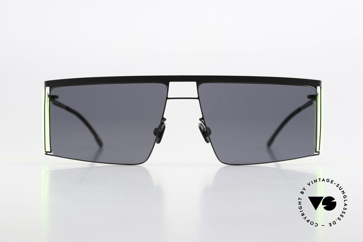 Mykita Helmut Lang HL001 Black With Fluo Yellow Sides, Zusammenarbeit mit Modedesigner HELMUT LANG, Passend für Herren und Damen Mykita Helmut Lang HL001 Black With Fluo Yellow Sides, Zusammenarbeit mit Modedesigner HELMUT LANG, Passend für Herren und Damen