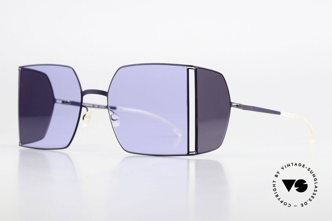 Mykita Helmut Lang HL003 Mulberry Dark Purple Sides, eine minimalistisch-avantgardistische Sonnenbrille, Passend für Herren und Damen Mykita Helmut Lang HL003 Mulberry Dark Purple Sides, eine minimalistisch-avantgardistische Sonnenbrille, Passend für Herren und Damen