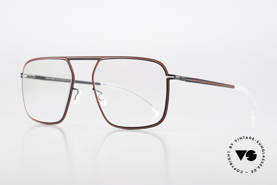 Mykita Studio 6.8 Coloring With Indigo Rusty Red, ultrafeine Linien folgen der Kontur des Rahmens, Passend für Herren und Damen