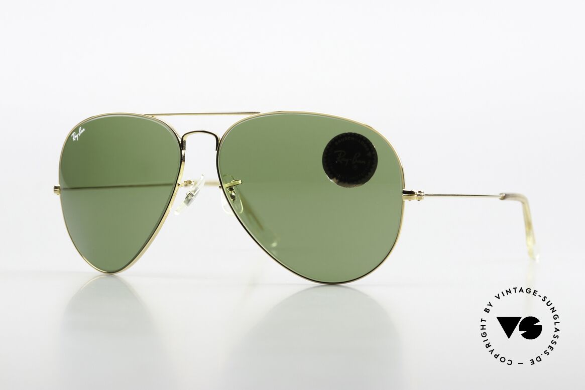 Ray Ban Large Metal II 80er Pilotenbrille RB3 Aviator, legendäre Ray-Ban USA B&L Pilotensonnenbrille, Passend für Herren Ray Ban Large Metal II 80er Pilotenbrille RB3 Aviator, legendäre Ray-Ban USA B&L Pilotensonnenbrille, Passend für Herren