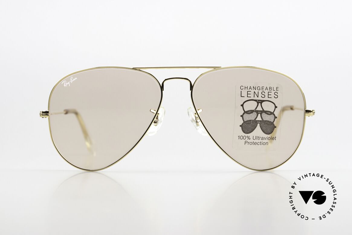 Ray Ban Large Metal Changeable Linsen B&L USA, die Pilotenbrille schlechthin; medium Größe 58/14, Passend für Herren und Damen Ray Ban Large Metal Changeable Linsen B&L USA, die Pilotenbrille schlechthin; medium Größe 58/14, Passend für Herren und Damen