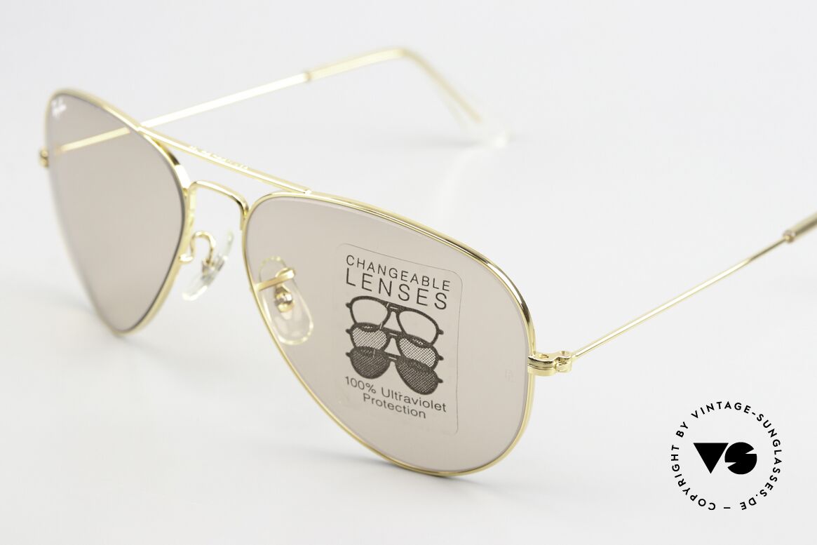 Ray Ban Large Metal Changeable Linsen B&L USA, produziert in den 70ern & 80ern v. Bausch&Lomb, Passend für Herren und Damen Ray Ban Large Metal Changeable Linsen B&L USA, produziert in den 70ern & 80ern v. Bausch&Lomb, Passend für Herren und Damen