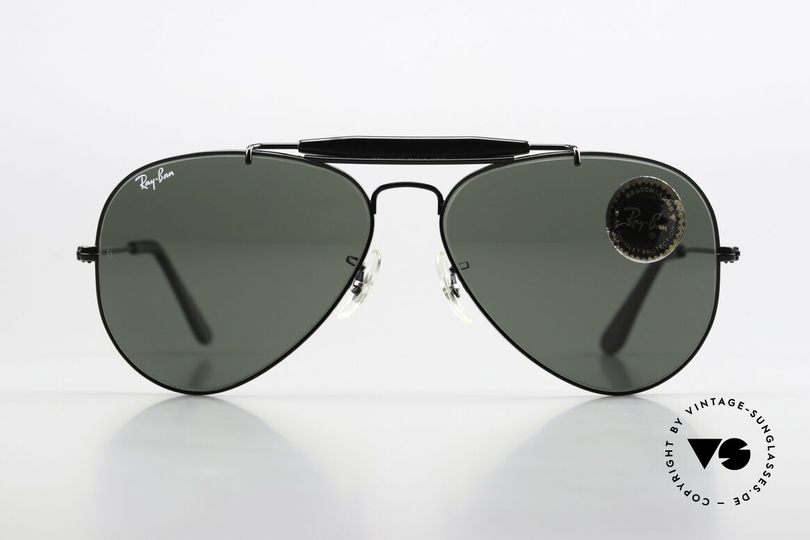 Ray Ban Outdoorsman Ultra Rare Version In 58mm Size, Classic Metals Outdoorsman in Black Chrome G15, Passend für Herren Ray Ban Outdoorsman Ultra Rare Version In 58mm Size, Classic Metals Outdoorsman in Black Chrome G15, Passend für Herren