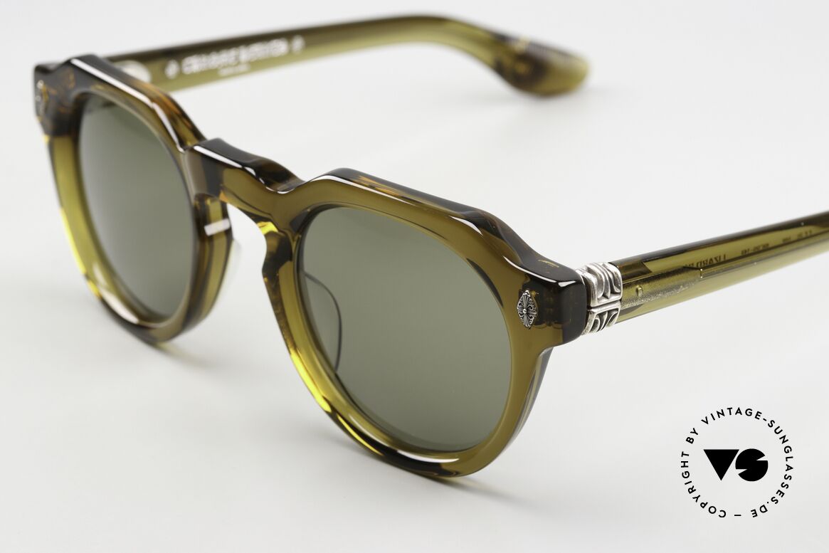 Chrome Hearts Lizard Boot Panto Sonnenbrille 925er Silber, mit den typischen Chrome Hearts Insignien, Passend für Herren Chrome Hearts Lizard Boot Panto Sonnenbrille 925er Silber, mit den typischen Chrome Hearts Insignien, Passend für Herren