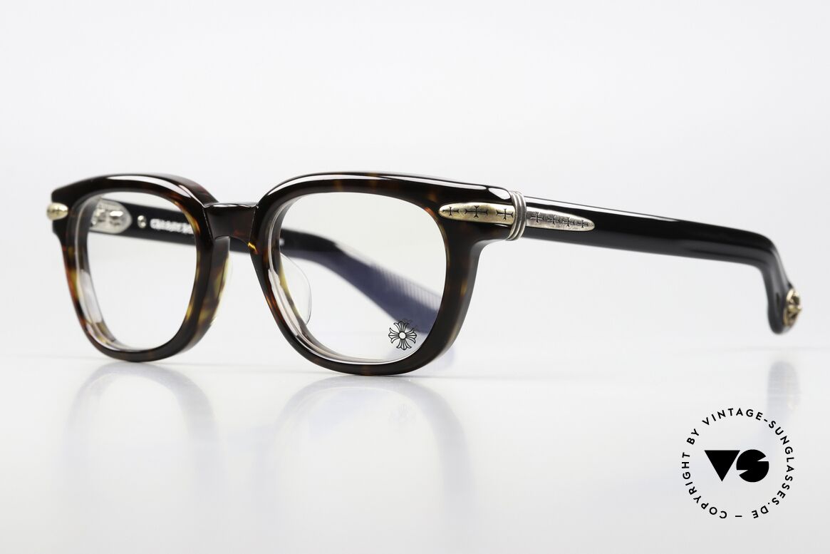 Chrome Hearts Drippin Brille Mit Chrome Hearts Kreuz, sehr dicke Azetatbrille in dark tortoise - black, Passend für Herren Chrome Hearts Drippin Brille Mit Chrome Hearts Kreuz, sehr dicke Azetatbrille in dark tortoise - black, Passend für Herren