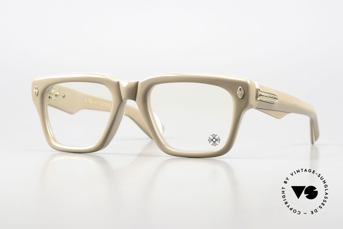 Chrome Hearts Gnarlin CVP 18kt Vergoldetes Dekor, CHROME HEARTS Männerbrille, Mod. Gnarlin, Passend für Herren