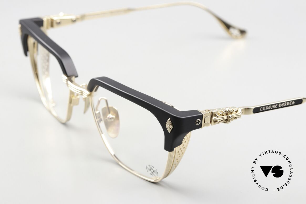 Chrome Hearts LGMA Luxusbrille Titanium 18kt Gold, mit den typischen Chrome Hearts Insignien, Passend für Herren Chrome Hearts LGMA Luxusbrille Titanium 18kt Gold, mit den typischen Chrome Hearts Insignien, Passend für Herren