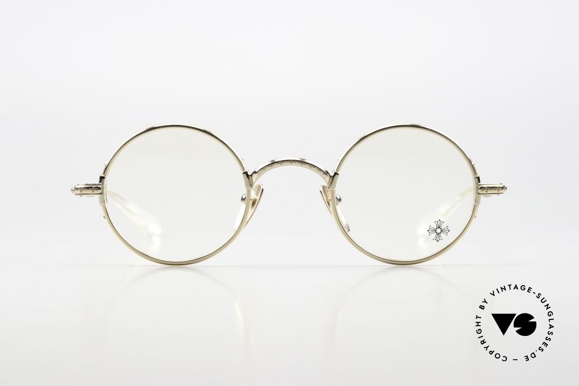 Chrome Hearts Edith F Kleine Runde Luxusbrille Gold, kleine runde Chrome Hearts Brille, Edith F., Passend für Herren und Damen Chrome Hearts Edith F Kleine Runde Luxusbrille Gold, kleine runde Chrome Hearts Brille, Edith F., Passend für Herren und Damen