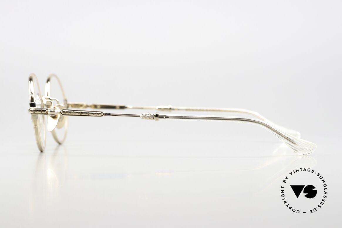Chrome Hearts Edith F Kleine Runde Luxusbrille Gold, orig. Chrome Hearts DEMOgläser, Gr. 42-25, Passend für Herren und Damen Chrome Hearts Edith F Kleine Runde Luxusbrille Gold, orig. Chrome Hearts DEMOgläser, Gr. 42-25, Passend für Herren und Damen