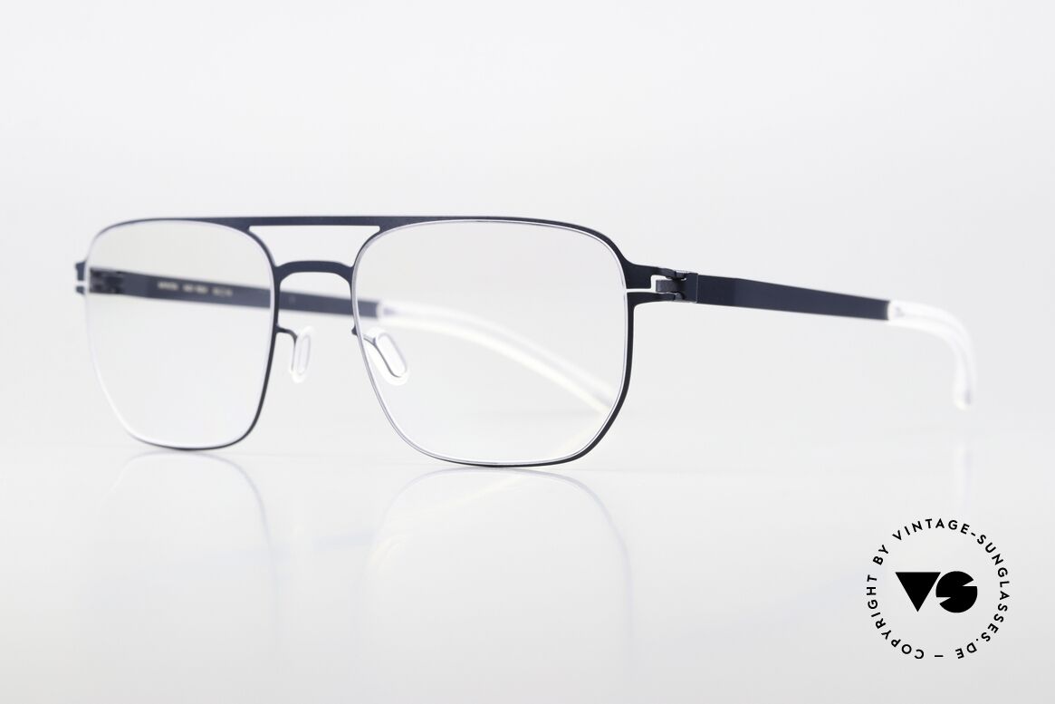 Mykita Rem Herrenfassung In Navy Blue, mit Doppelbrücke und in Farbe 084 = "NAVY BLUE", Passend für Herren Mykita Rem Herrenfassung In Navy Blue, mit Doppelbrücke und in Farbe 084 = "NAVY BLUE", Passend für Herren