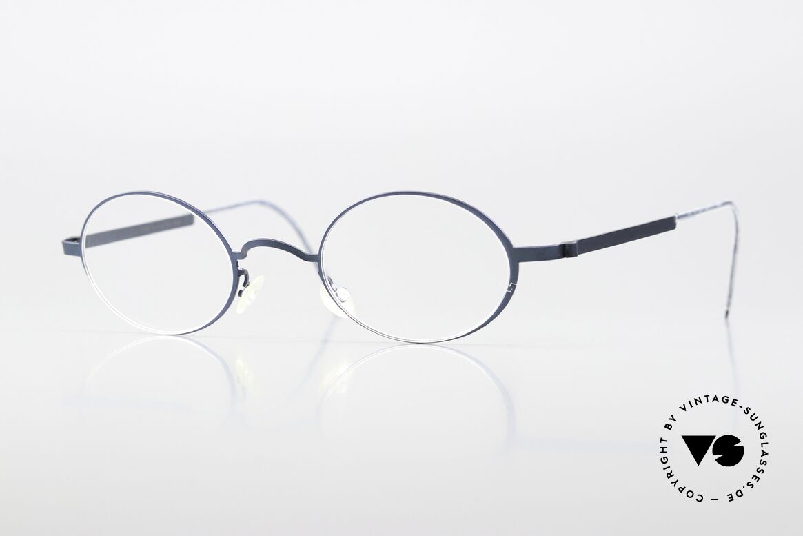 Lindberg 5000 Strip Titan 90er Rahmen Blau Metallic, kleine ovale Brille der LINDBERG Strip Titanium Serie, Passend für Herren und Damen Lindberg 5000 Strip Titan 90er Rahmen Blau Metallic, kleine ovale Brille der LINDBERG Strip Titanium Serie, Passend für Herren und Damen