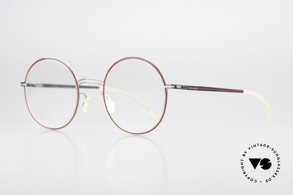 Mykita Studio 6.4 Frauenbrille Silver Pomegranate, ultrafeine Linien folgen der Kontur des Rahmens, Passend für Damen
