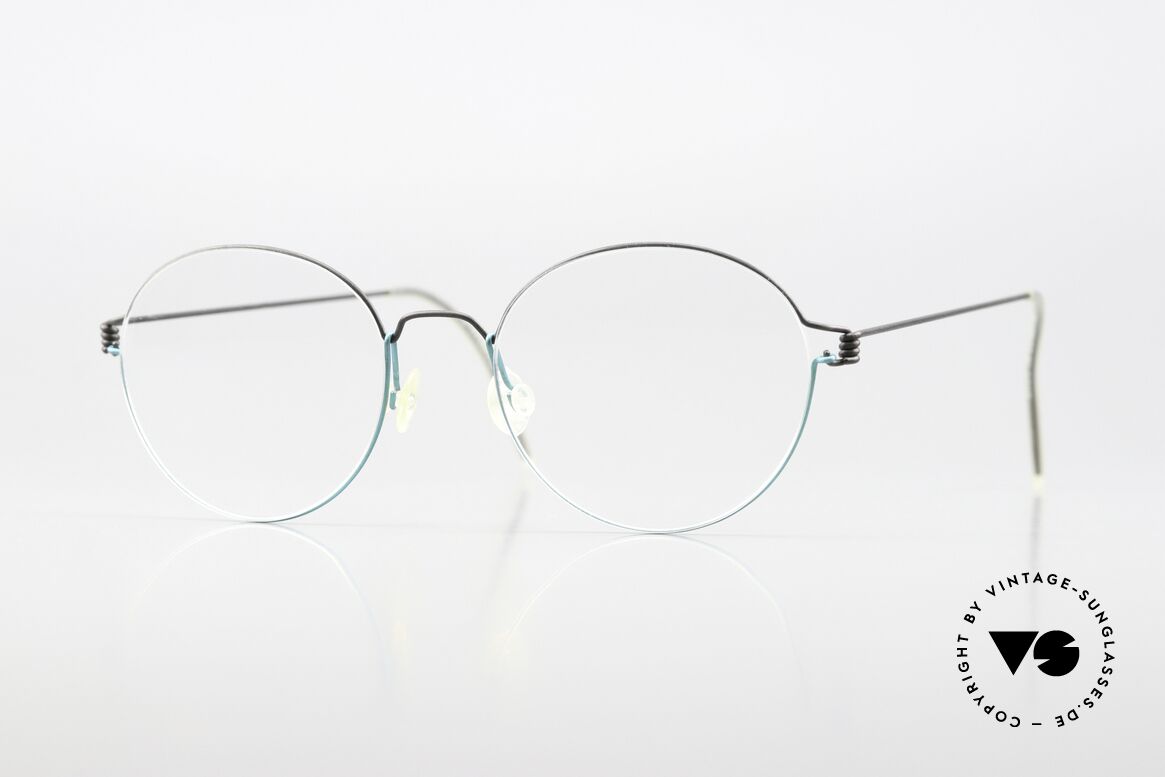 Lindberg Panto 48 Air Titan Rim Alter 90er Jahre Klassiker, Lindberg Air Titanium Rim Brille; unisex Größe 48-18, Passend für Herren und Damen