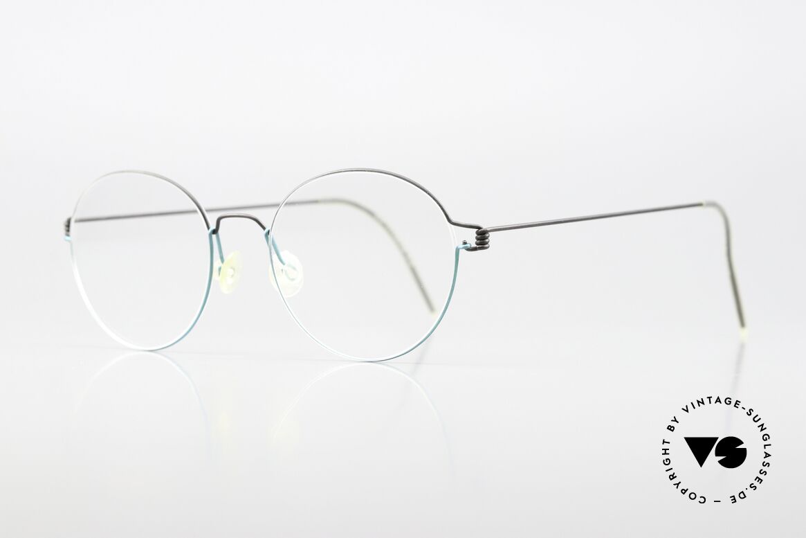 Lindberg Panto 48 Air Titan Rim Alter 90er Jahre Klassiker, damals vom Optiker mit +0,25 verglast als DEMO-Scheibe, Passend für Herren und Damen
