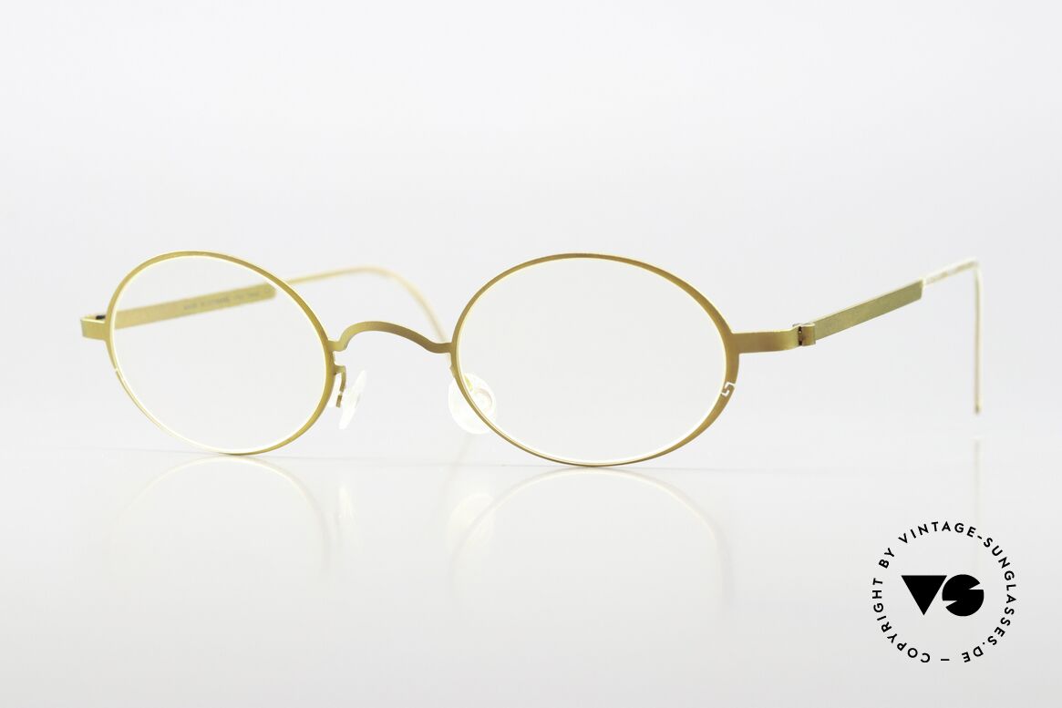 Lindberg 5000 Strip Titan 90er Fassung Kupfer Bronze, kleine ovale Brille der LINDBERG Strip Titanium Serie, Passend für Herren und Damen