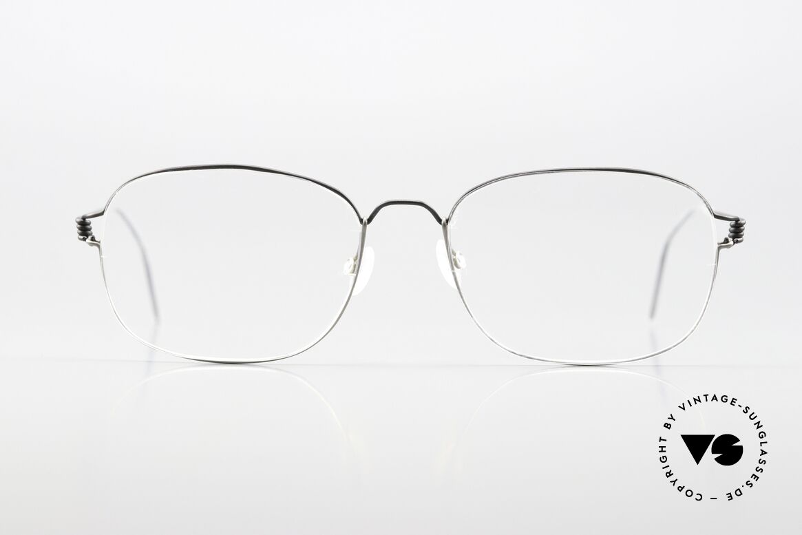 Lindberg Mars 52 Air Titan Rim Herrenbrille Aus Den 1990ern, Modell MARS aus den 90ern in mattschwarz und grau, Passend für Herren