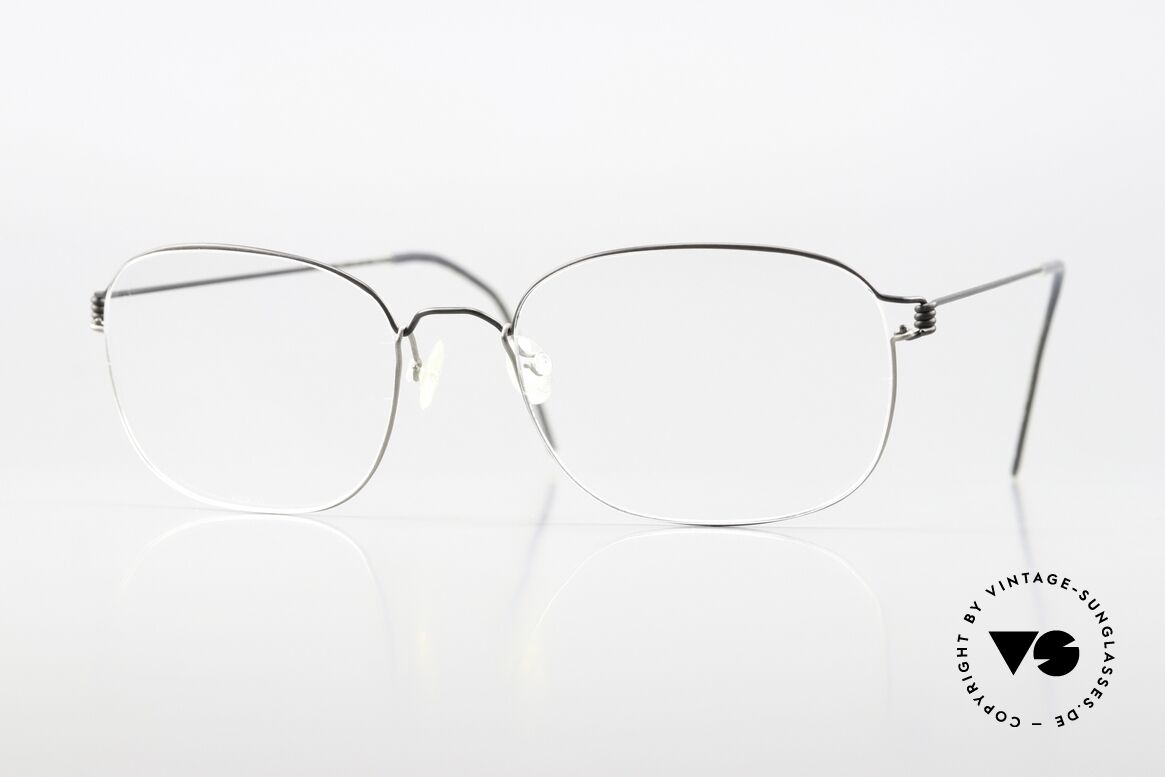Lindberg Mars 54 Air Titan Rim Titanrahmen Mattschwarz Grau, LINDBERG Air Titanium Rim Brille in Größe 54-19, 145, Passend für Herren