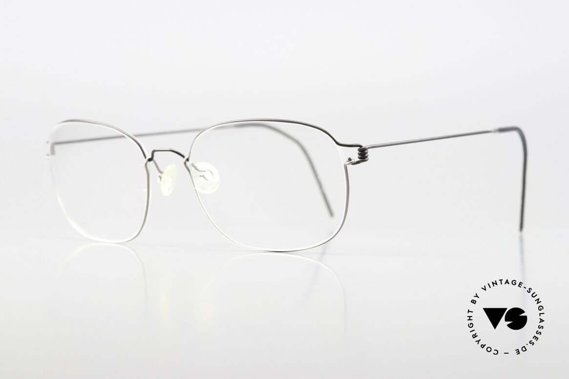 Lindberg Mars 54 Air Titan Rim Titanrahmen Mattschwarz Grau, so zeitlos, stilvoll und innovativ = Prädikat "VINTAGE", Passend für Herren