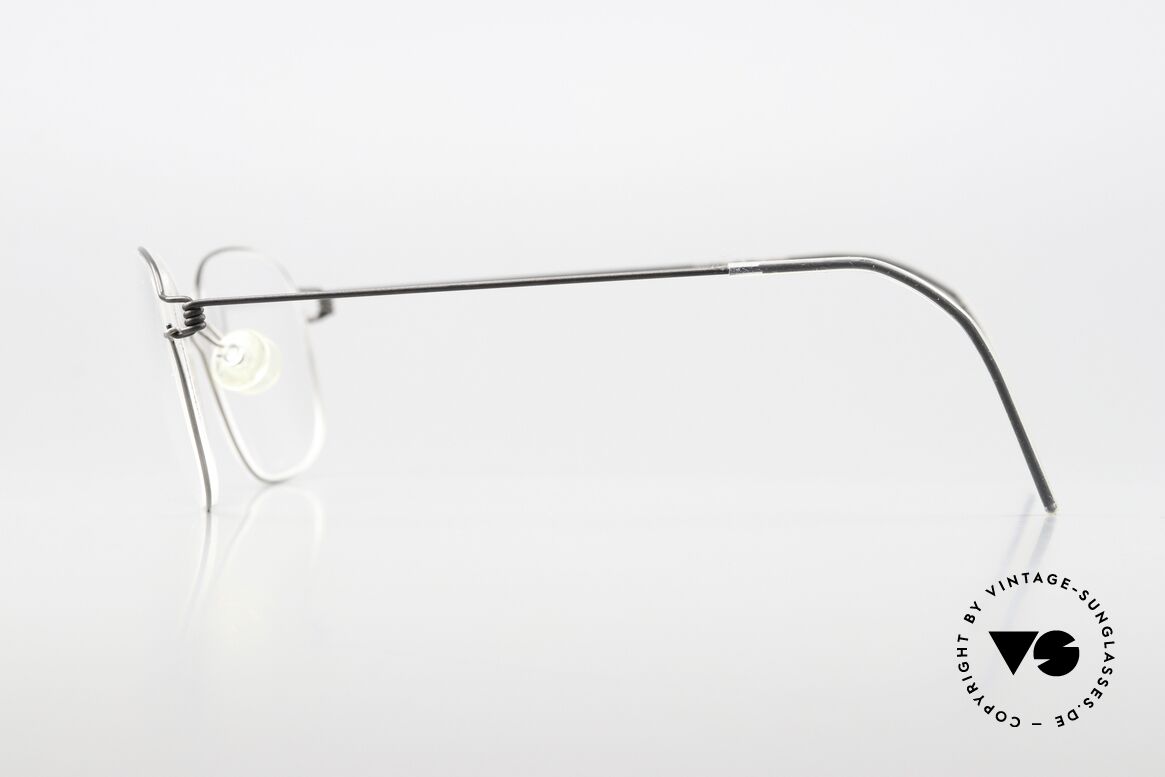 Lindberg Mars 54 Air Titan Rim Titanrahmen Mattschwarz Grau, eleganter Rahmen ohne Schrauben, Nieten oder Lötungen, Passend für Herren