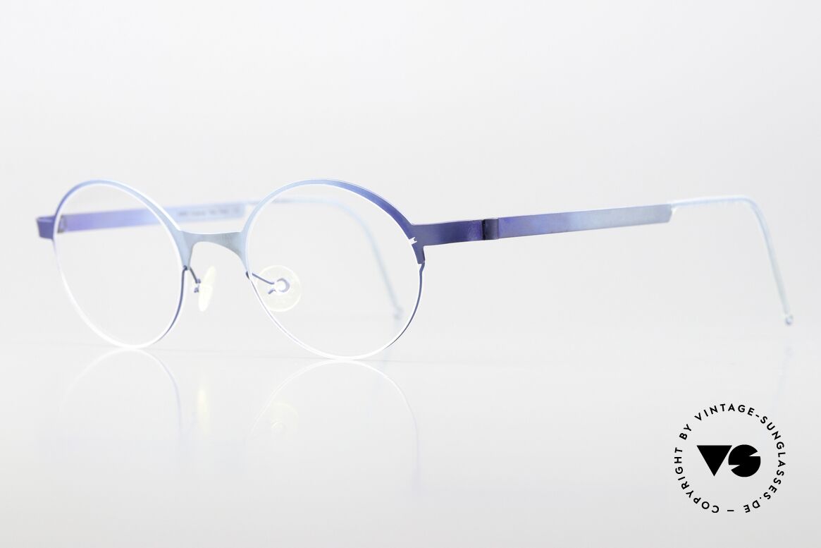 Lindberg 4030 Strip Titan 90er Brille In Blau Metallic, vielfach ausgezeichnet hinsichtlich Qualität und Design, Passend für Herren und Damen Lindberg 4030 Strip Titan 90er Brille In Blau Metallic, vielfach ausgezeichnet hinsichtlich Qualität und Design, Passend für Herren und Damen
