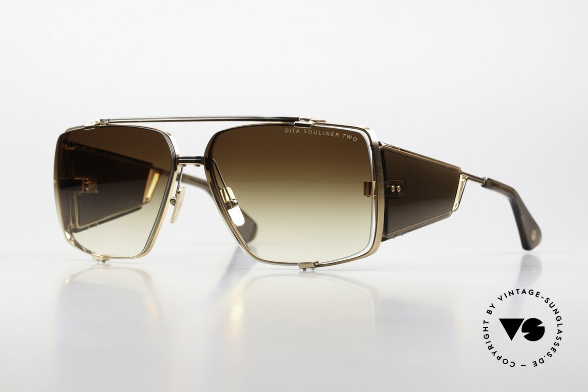 DITA Souliner Two Markante Luxus Sonnenbrille, DITA Souliner-Two Brille, DTS136-64-02, GLD-BRN, Passend für Herren DITA Souliner Two Markante Luxus Sonnenbrille, DITA Souliner-Two Brille, DTS136-64-02, GLD-BRN, Passend für Herren