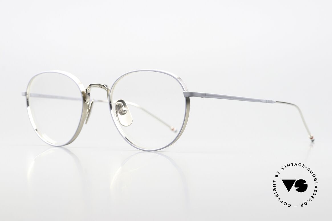 Thom Browne TBX119 Sehr Stilvolle Herrenbrille, SLV-GRY = versilbert mit hellgrauem Fassungsrand, Passend für Herren