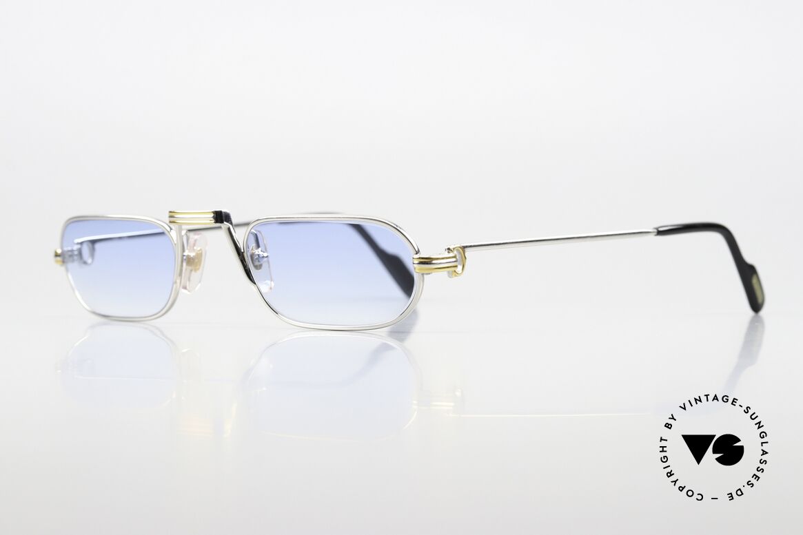Cartier Demi Lune LC - M Damen Und Herren Lesebrille, dieses Modell mit Louis Cartier Dekor in Gr. 50-24, 140, Passend für Herren Cartier Demi Lune LC - M Damen Und Herren Lesebrille, dieses Modell mit Louis Cartier Dekor in Gr. 50-24, 140, Passend für Herren