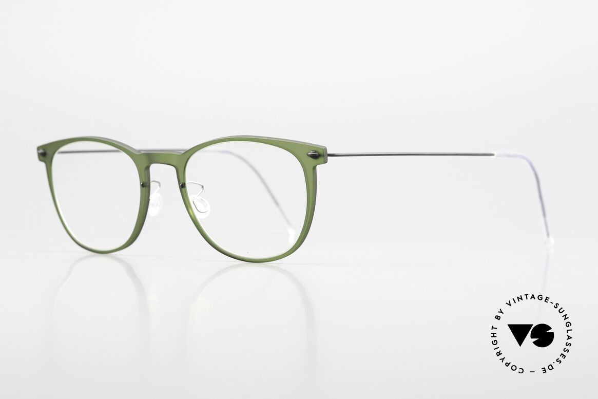 Lindberg 6529 47 NOW Brille In Grün Und Mattschwarz, grüne Rahmenfront & mattschwarze Bügel, col. 11M/U9, Passend für Damen Lindberg 6529 47 NOW Brille In Grün Und Mattschwarz, grüne Rahmenfront & mattschwarze Bügel, col. 11M/U9, Passend für Damen