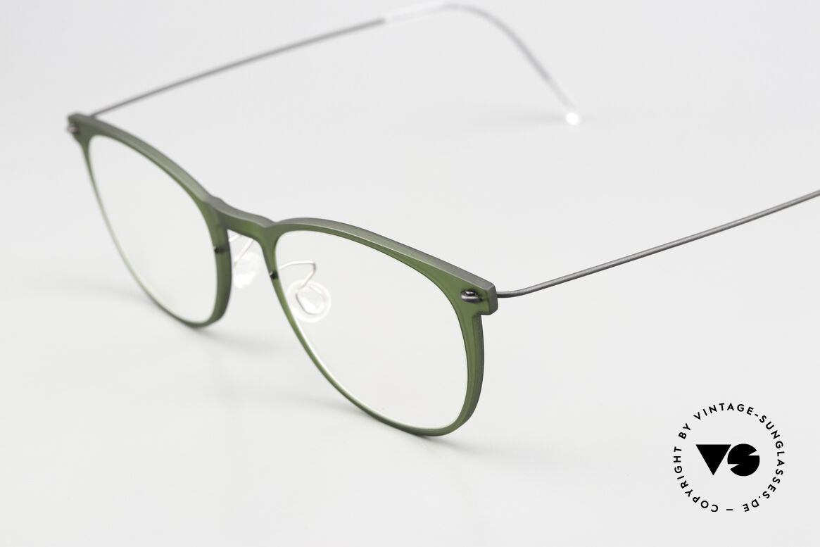Lindberg 6529 47 NOW Brille In Grün Und Mattschwarz, sehr hochwertiges Compositematerial mit Titanbügeln, Passend für Damen Lindberg 6529 47 NOW Brille In Grün Und Mattschwarz, sehr hochwertiges Compositematerial mit Titanbügeln, Passend für Damen