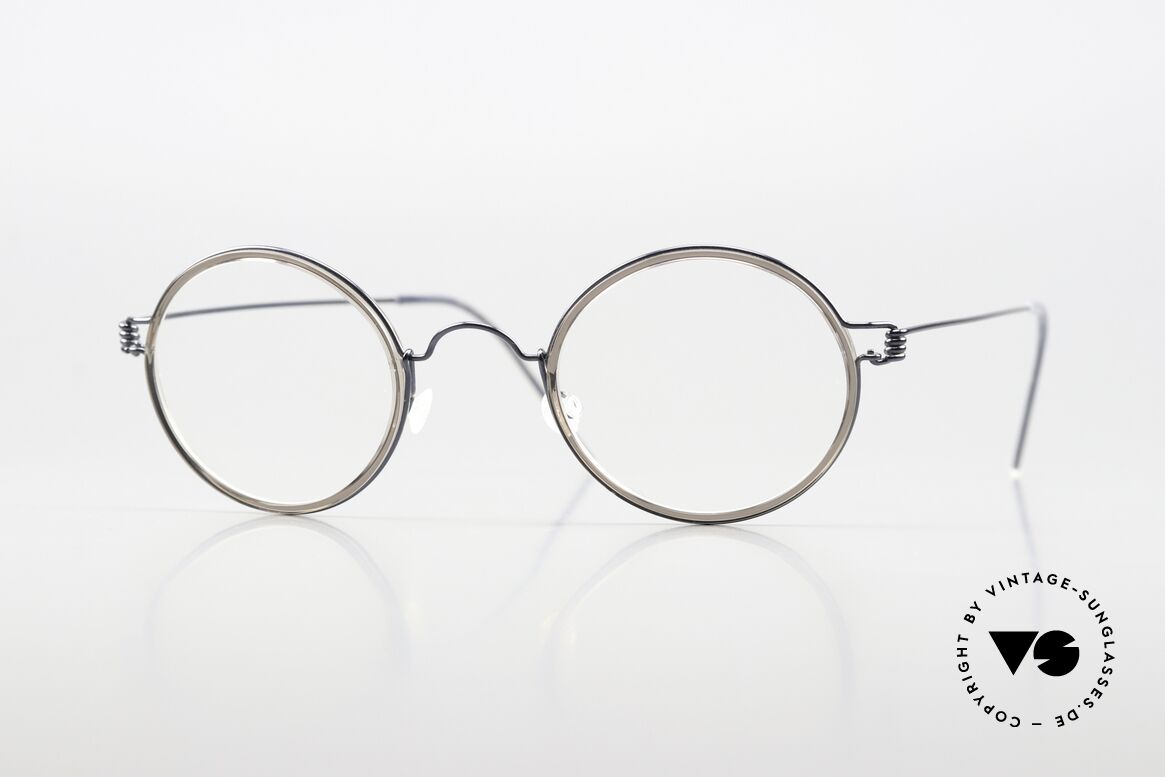 Lindberg Harley Air Titan Rim Unisex Vintage Brille Rund, kleine runde Brille der LINDBERG Air Titanium Rim Serie, Passend für Herren und Damen