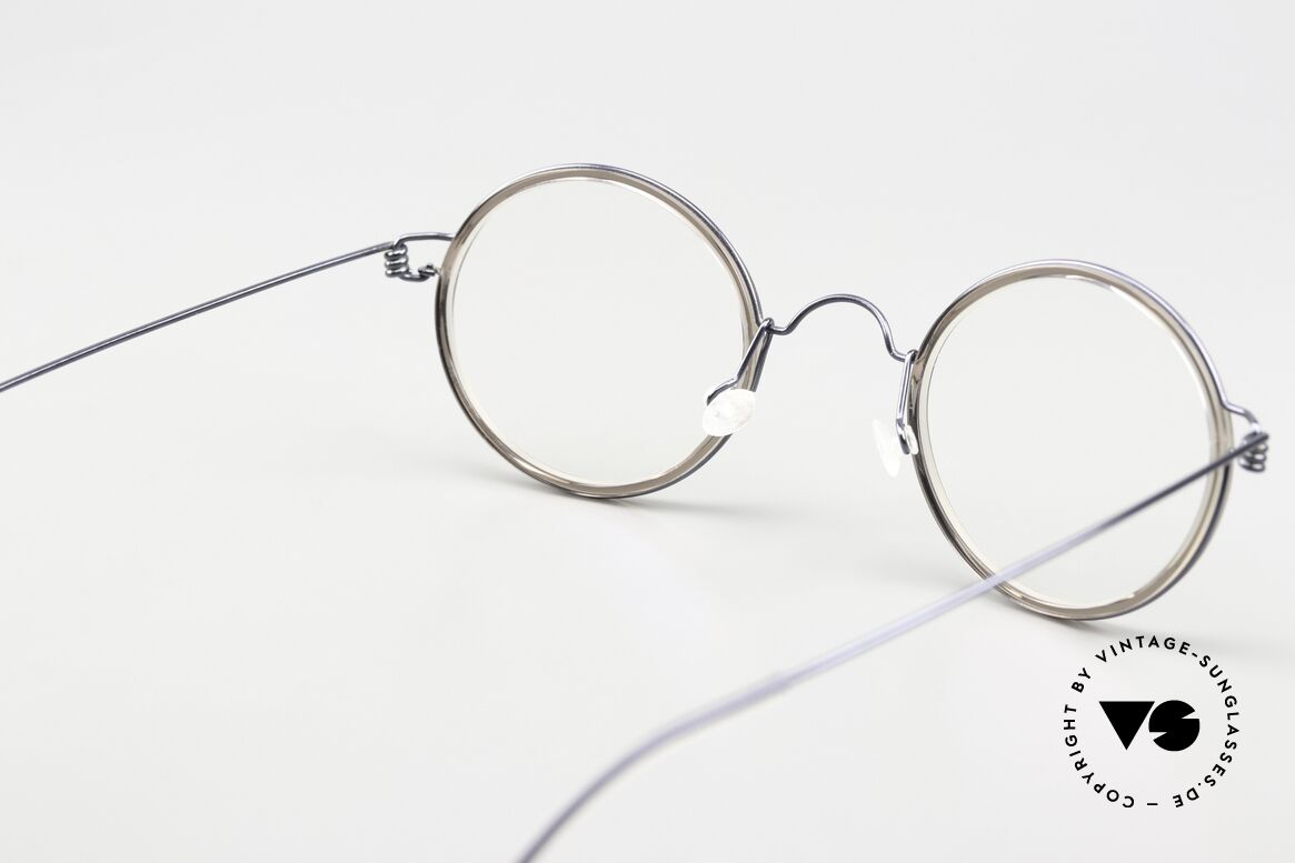 Lindberg Harley Air Titan Rim Unisex Vintage Brille Rund, Größe: small, Passend für Herren und Damen