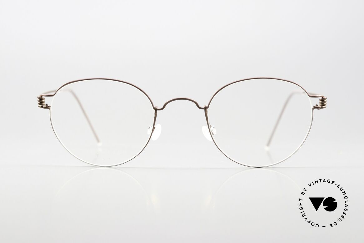 Lindberg Matt 44 Air Titan Rim Kleine Pantobrille Unisex, Unisex-Modell MATT; col. U12 (mattes bronze / braun), Passend für Herren und Damen