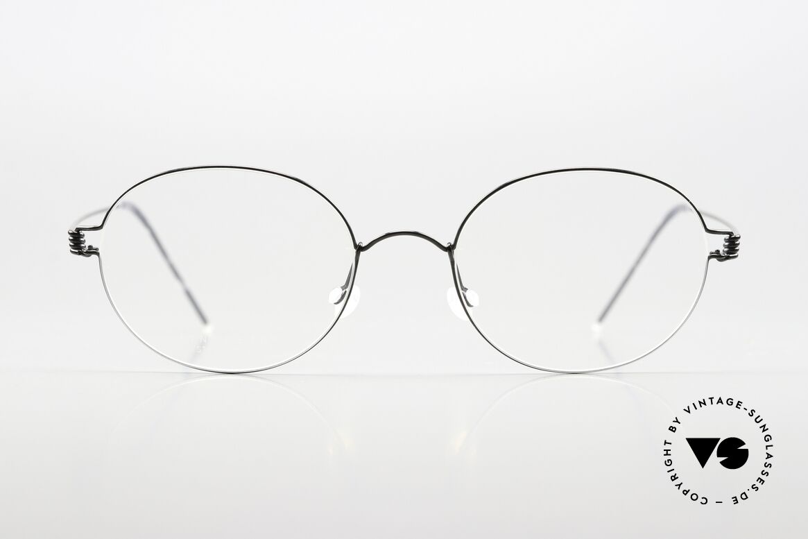 Lindberg Stefano Air Titan Rim Ovale Brille Damen Und Herren, ovale Brillenfassung in Farbe PU9 = schwarz poliert, Passend für Herren und Damen Lindberg Stefano Air Titan Rim Ovale Brille Damen Und Herren, ovale Brillenfassung in Farbe PU9 = schwarz poliert, Passend für Herren und Damen