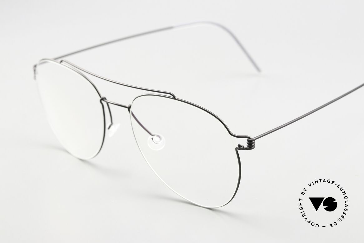 Lindberg Sonny 53 Air Titan Rim Aviator Designerbrille Schwarz, vielfach ausgezeichnet in Sachen Qualität & Lifestyle, Passend für Herren und Damen