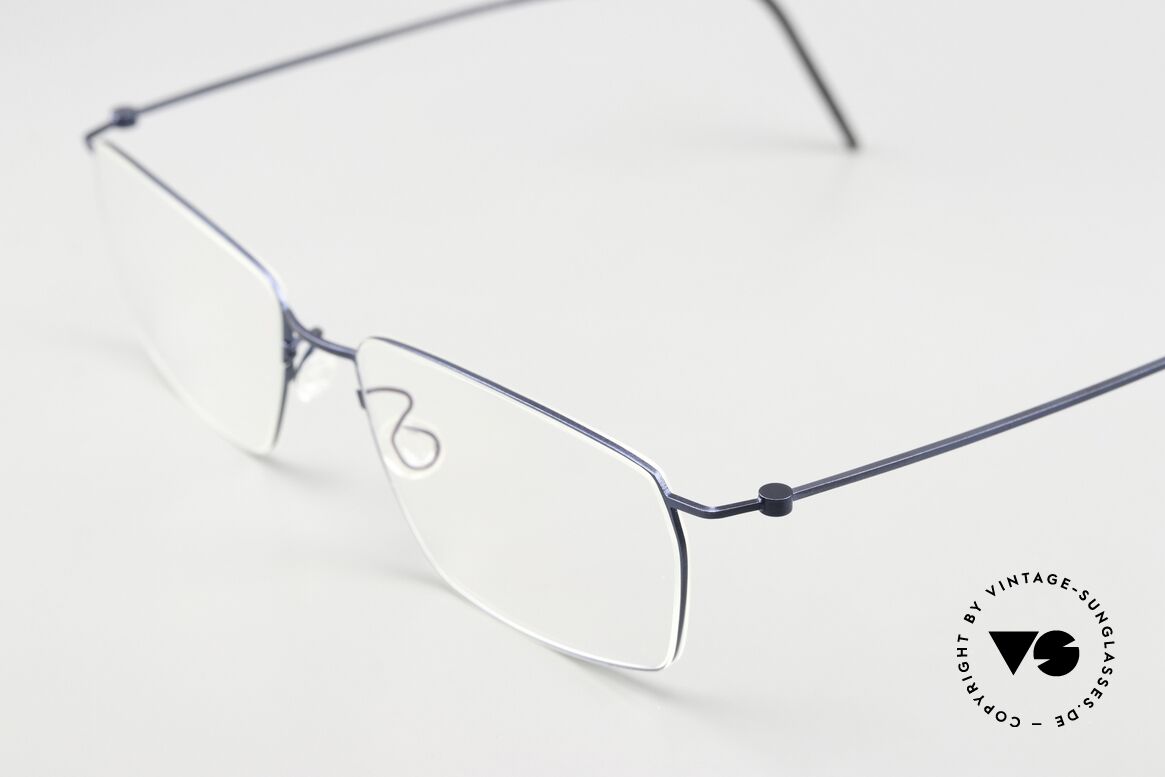 Lindberg 5509 Thintanium Eckige Brillenform Für Herren, eckige Brillenform für Herren in mattblauer Lackierung, Passend für Herren