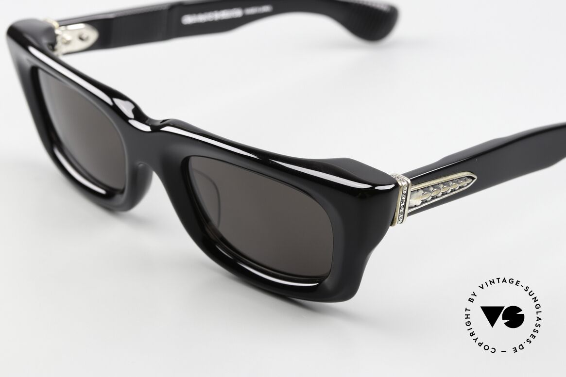 Chrome Hearts Steezin Sehr Dicke Azetat Sonnnebrille, mit 925er Sterling Silber als Dekor-Elemente, Passend für Herren und Damen Chrome Hearts Steezin Sehr Dicke Azetat Sonnnebrille, mit 925er Sterling Silber als Dekor-Elemente, Passend für Herren und Damen