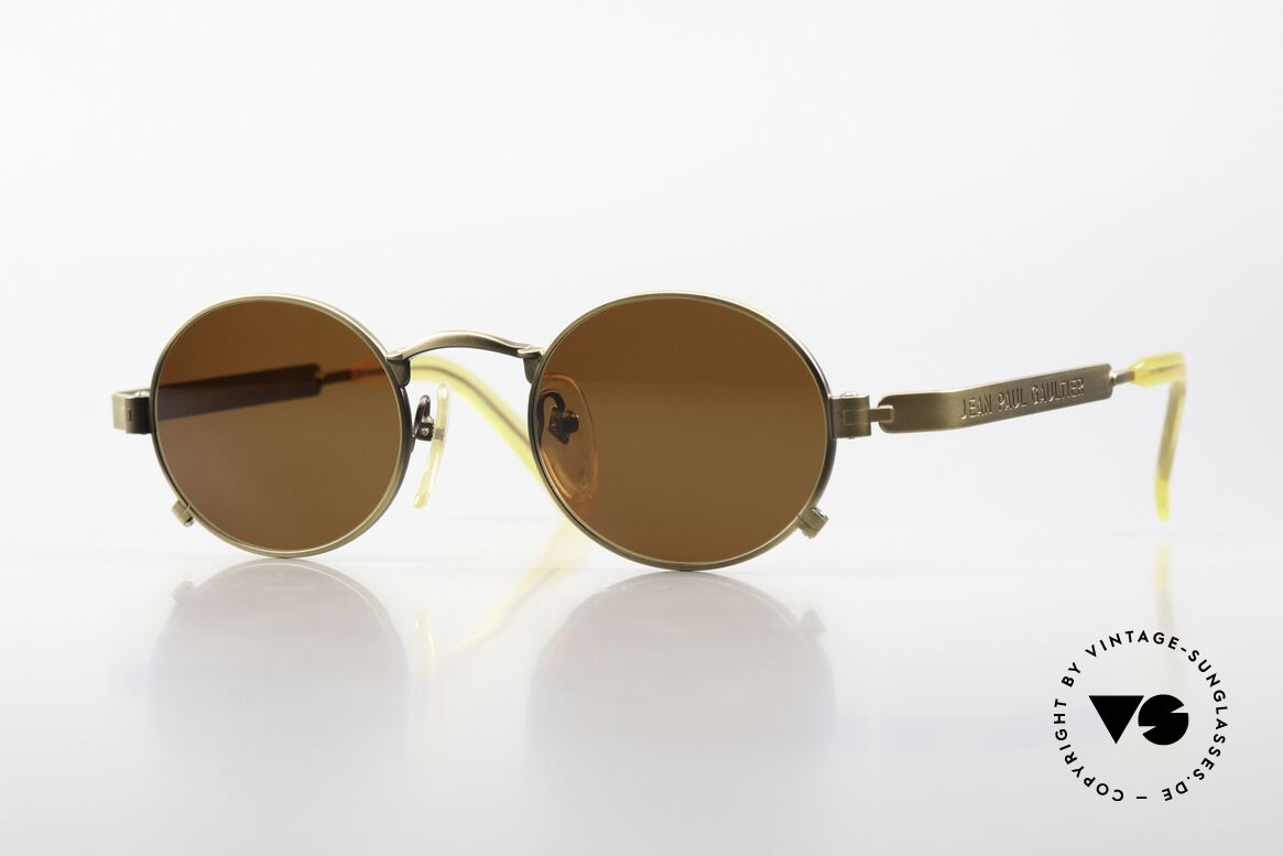 Jean Paul Gaultier 56-1173 Made in Japan Brille Von 1996, ovale 90er Jean Paul Gaultier Designer-Sonnenbrille, Passend für Herren Jean Paul Gaultier 56-1173 Made in Japan Brille Von 1996, ovale 90er Jean Paul Gaultier Designer-Sonnenbrille, Passend für Herren