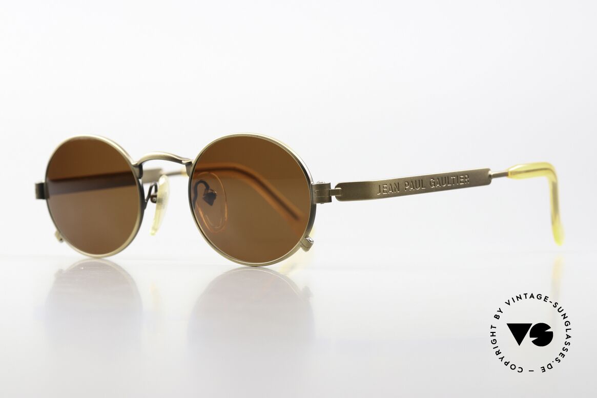 Jean Paul Gaultier 56-1173 Made in Japan Brille Von 1996, herausragende Qualität; antik-gold oder "burnt gold", Passend für Herren Jean Paul Gaultier 56-1173 Made in Japan Brille Von 1996, herausragende Qualität; antik-gold oder "burnt gold", Passend für Herren