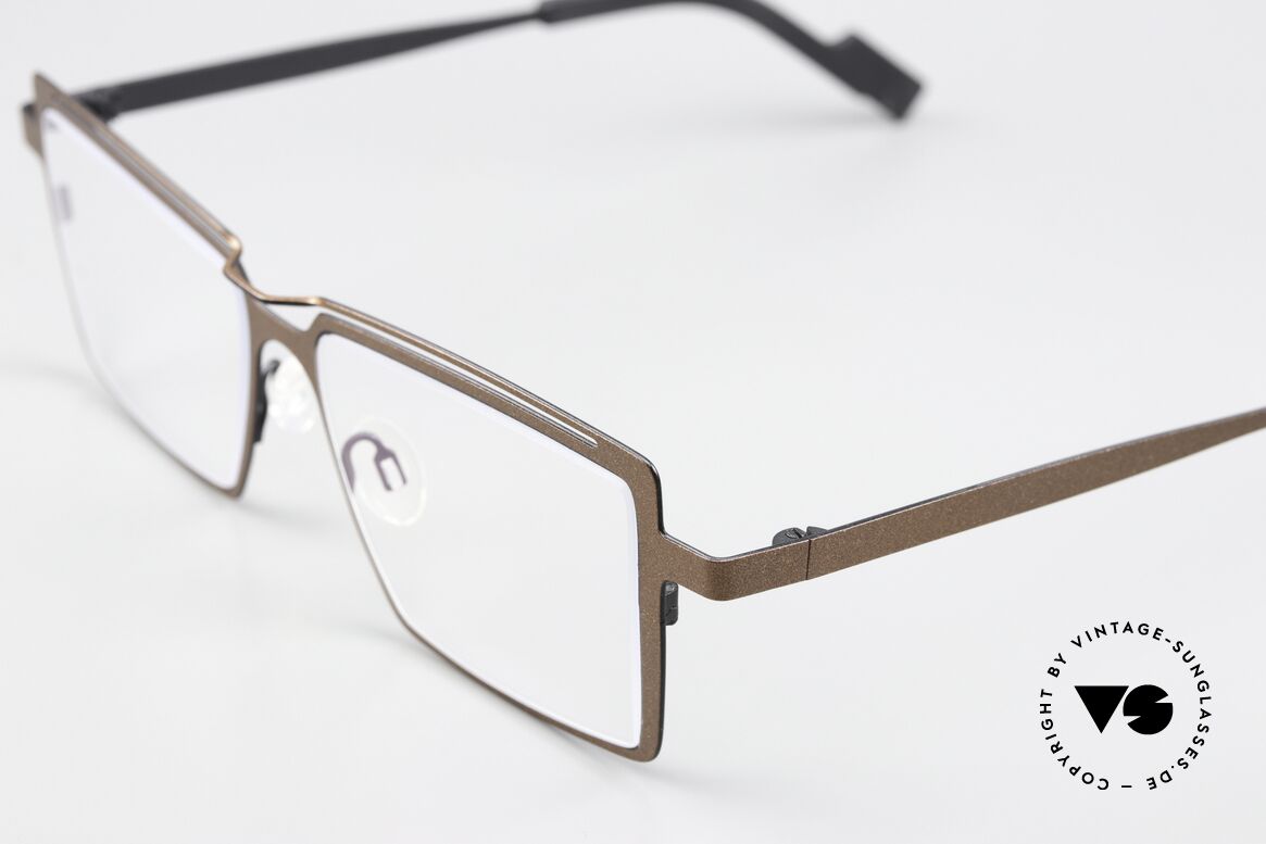 Theo Belgium Groove Eckige Brille Herren & Damen, Fassung glänzt dunkelbraun-metallic und schwarz, Passend für Herren und Damen Theo Belgium Groove Eckige Brille Herren & Damen, Fassung glänzt dunkelbraun-metallic und schwarz, Passend für Herren und Damen