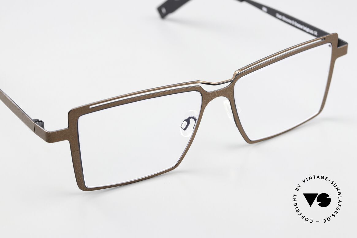 Theo Belgium Groove Eckige Brille Herren & Damen, ungetragene Kunstbrille für die, die sich trauen!, Passend für Herren und Damen Theo Belgium Groove Eckige Brille Herren & Damen, ungetragene Kunstbrille für die, die sich trauen!, Passend für Herren und Damen