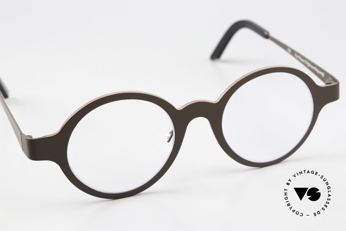 Theo Belgium Eye-Witness YZ Bicolor Titanium Designerbrille, ungetragene Kunstbrille für die, die sich trauen!, Passend für Herren und Damen Theo Belgium Eye-Witness YZ Bicolor Titanium Designerbrille, ungetragene Kunstbrille für die, die sich trauen!, Passend für Herren und Damen