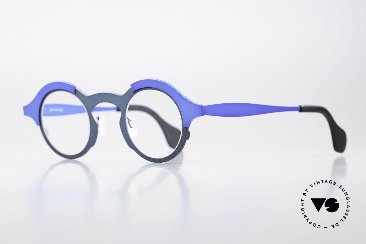 Theo Belgium Mille 71 Metallbrille Bicolor Blau Titan, Avantgarde-Designerbrille in Premium-Qualität, Passend für Herren und Damen Theo Belgium Mille 71 Metallbrille Bicolor Blau Titan, Avantgarde-Designerbrille in Premium-Qualität, Passend für Herren und Damen