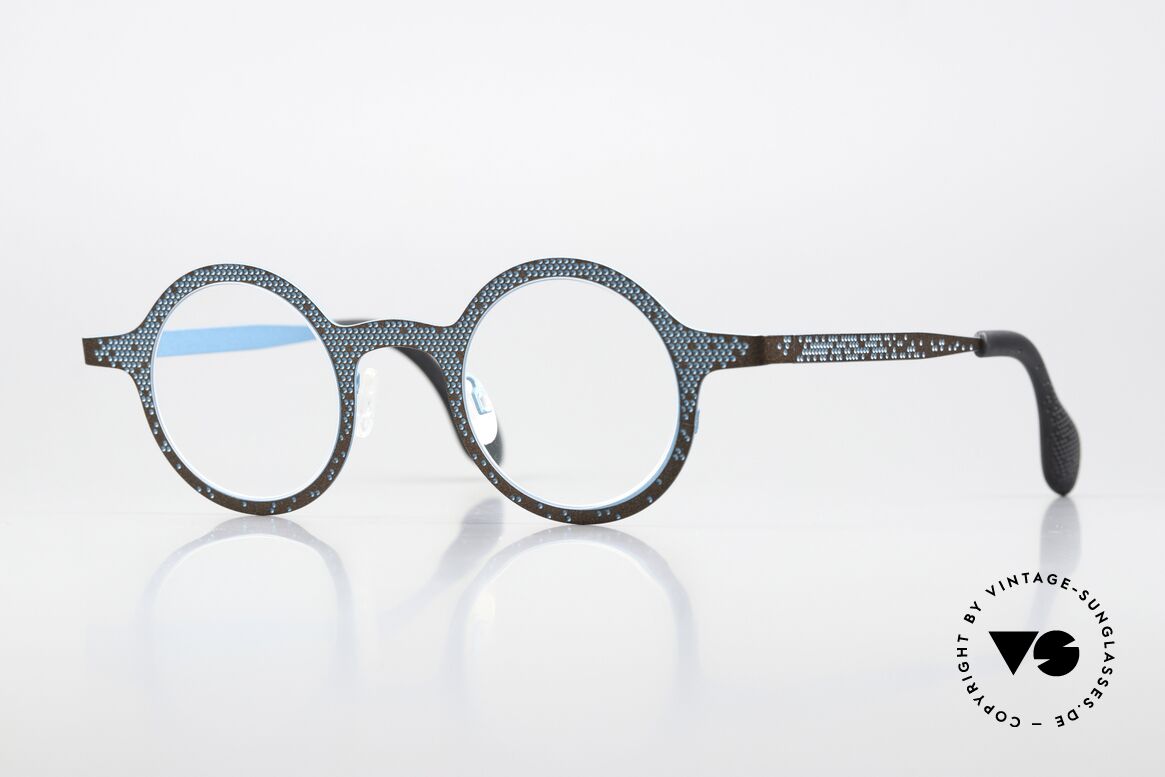 Theo Belgium Mille 64 Runde Brille Punkte-Muster, tolle runde Theo Designerbrille in Größe 41-25, Passend für Herren und Damen Theo Belgium Mille 64 Runde Brille Punkte-Muster, tolle runde Theo Designerbrille in Größe 41-25, Passend für Herren und Damen