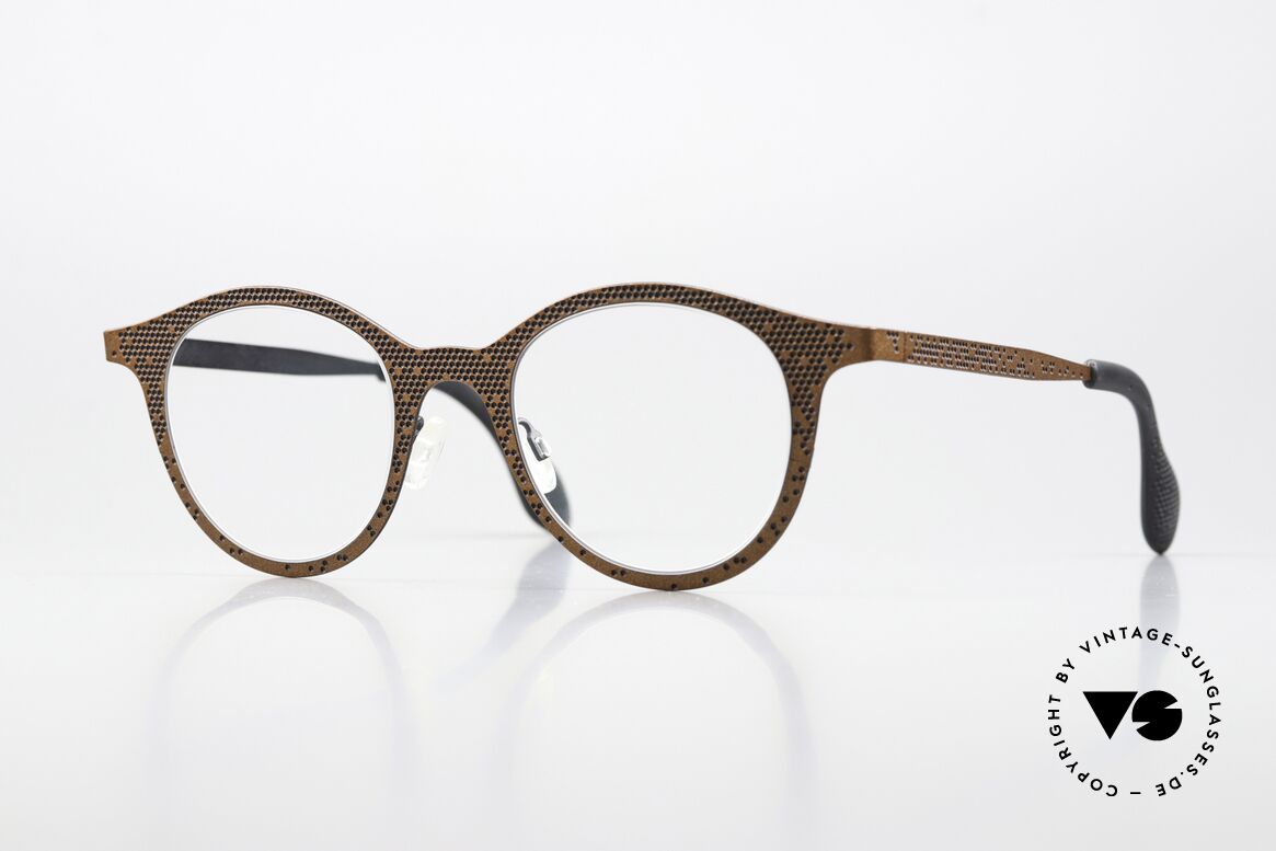Theo Belgium Mille 61 Lebendiges Rahmenmuster, grandiose Theo Designerbrille in Größe 47-22, Passend für Herren und Damen