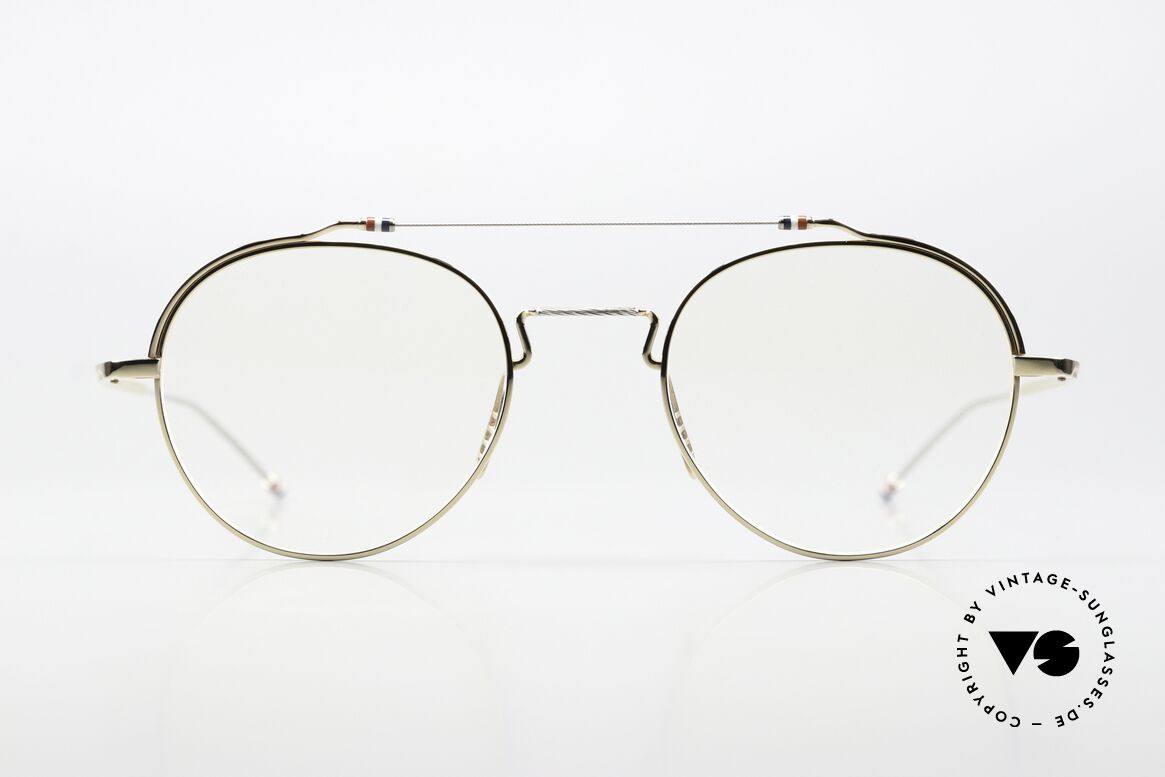 Thom Browne TBX912 Stilvolle Titanbrille Herren, Titanium-Fassung, color GLD-SLV, Größe 49/22, 140, Passend für Herren